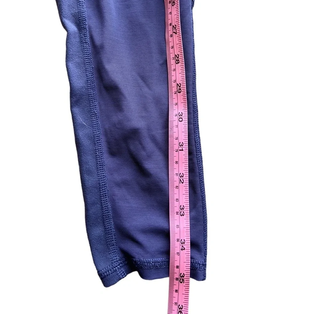 ALO Yoga Navy Blue Mesh Panels Leggings